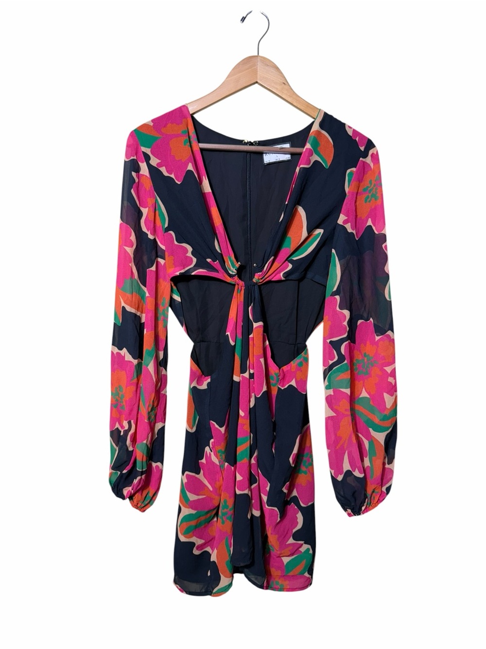 Runaway The Label Angel Floral Mini Dress Size Large - Picture 2 of 9
